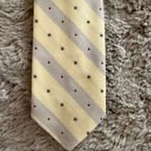 Givenchy Vintage Floral‎ Ties Silk Italy Yellow